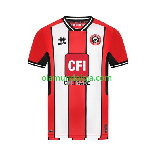 Camisola Sheffield United Homem Equipamento Primeiro 2023-2024 Manga Curta